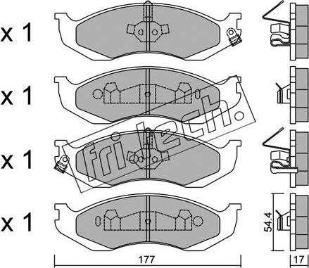 Fri.Tech. 227.1 - Bremžu uzliku kompl., Disku bremzes www.autospares.lv