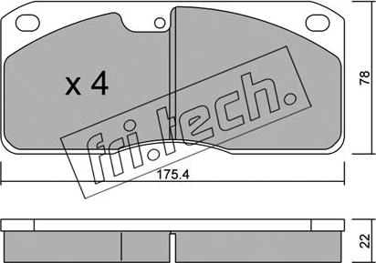 Fri.Tech. 279.0 - Bremžu uzliku kompl., Disku bremzes www.autospares.lv