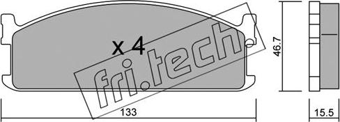 Fri.Tech. 274.0 - Bremžu uzliku kompl., Disku bremzes www.autospares.lv