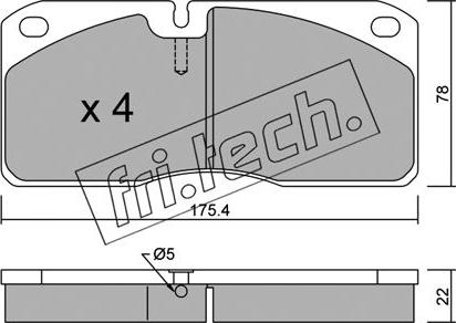 Fri.Tech. 278.0 - Bremžu uzliku kompl., Disku bremzes autospares.lv