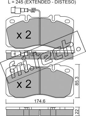 Fri.Tech. 277.5 - Bremžu uzliku kompl., Disku bremzes www.autospares.lv