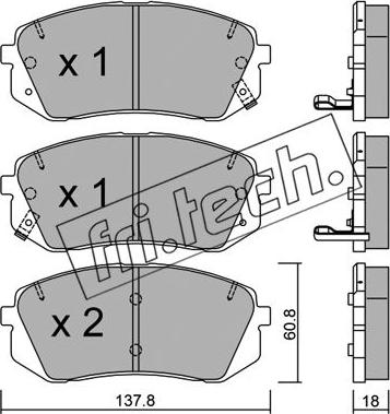 Fri.Tech. 799.1 - Bremžu uzliku kompl., Disku bremzes www.autospares.lv