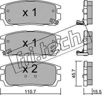 Fri.Tech. 795.0 - Bremžu uzliku kompl., Disku bremzes www.autospares.lv