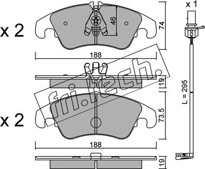 Fri.Tech. 791.4W - Bremžu uzliku kompl., Disku bremzes www.autospares.lv