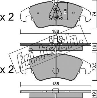 Fri.Tech. 791.4 - Bremžu uzliku kompl., Disku bremzes www.autospares.lv