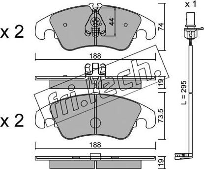 Fri.Tech. 791.0W - Bremžu uzliku kompl., Disku bremzes www.autospares.lv