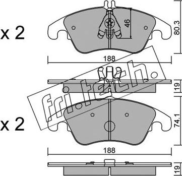 Fri.Tech. 791.2 - Bremžu uzliku kompl., Disku bremzes www.autospares.lv