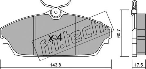 Fri.Tech. 798.0 - Bremžu uzliku kompl., Disku bremzes autospares.lv