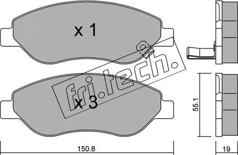 Fri.Tech. 793.0 - Bremžu uzliku kompl., Disku bremzes www.autospares.lv