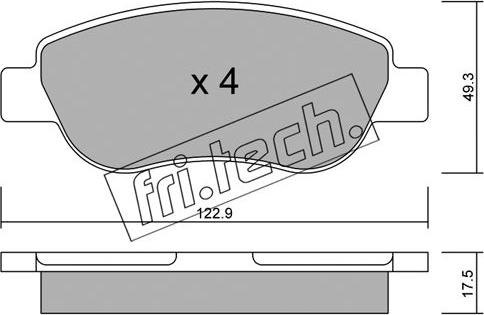 Fri.Tech. 797.0 - Bremžu uzliku kompl., Disku bremzes www.autospares.lv