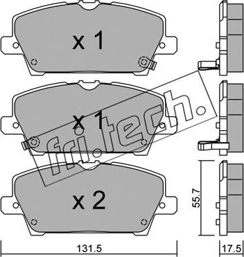 Fri.Tech. 744.0 - Bremžu uzliku kompl., Disku bremzes www.autospares.lv