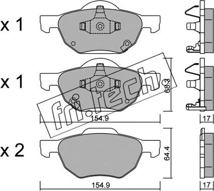 Fri.Tech. 746.0 - Bremžu uzliku kompl., Disku bremzes www.autospares.lv