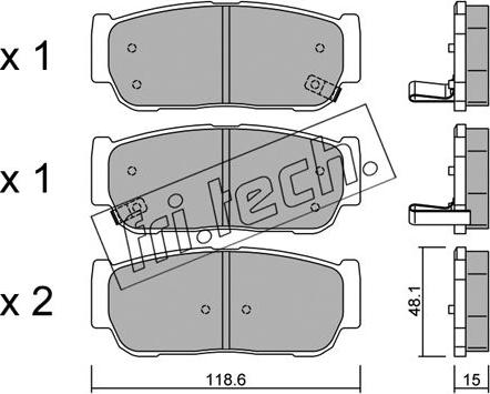 Fri.Tech. 743.0 - Bremžu uzliku kompl., Disku bremzes autospares.lv