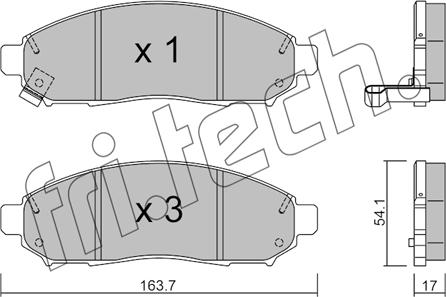 Fri.Tech. 759.0 - Bremžu uzliku kompl., Disku bremzes www.autospares.lv