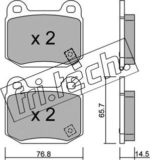 Fri.Tech. 755.0 - Brake Pad Set, disc brake www.autospares.lv