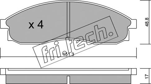 Fri.Tech. 756.0 - Brake Pad Set, disc brake www.autospares.lv