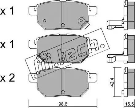 Fri.Tech. 762.1 - Bremžu uzliku kompl., Disku bremzes autospares.lv