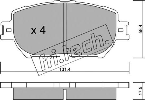 Fri.Tech. 767.0 - Bremžu uzliku kompl., Disku bremzes www.autospares.lv