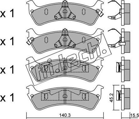 Fri.Tech. 700.0 - Bremžu uzliku kompl., Disku bremzes www.autospares.lv