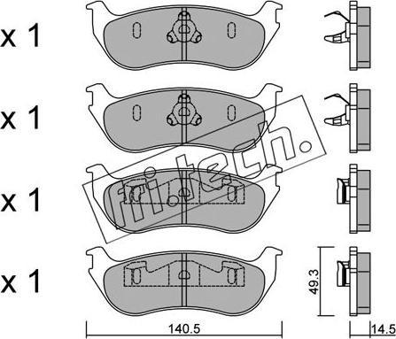 Fri.Tech. 703.0 - Bremžu uzliku kompl., Disku bremzes www.autospares.lv