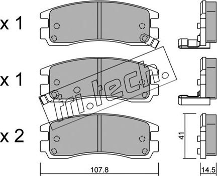 Fri.Tech. 713.0 - Bremžu uzliku kompl., Disku bremzes www.autospares.lv