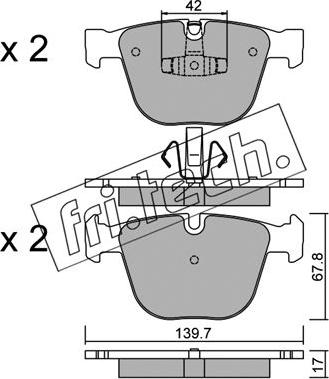 Fri.Tech. 789.6 - Bremžu uzliku kompl., Disku bremzes www.autospares.lv