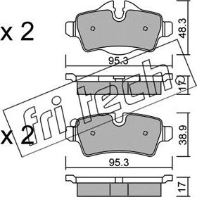 Fri.Tech. 785.0 - Bremžu uzliku kompl., Disku bremzes www.autospares.lv