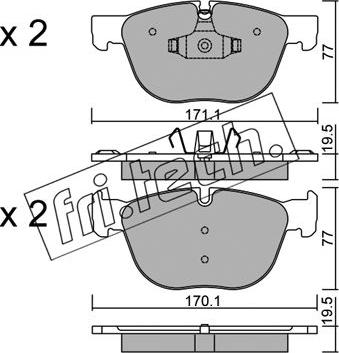 Fri.Tech. 786.0 - Тормозные колодки, дисковые, комплект www.autospares.lv