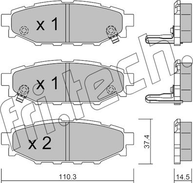 Fri.Tech. 780.1 - Bremžu uzliku kompl., Disku bremzes www.autospares.lv