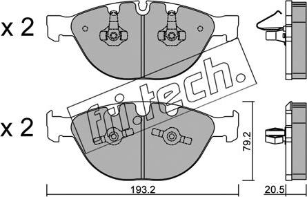 Fri.Tech. 788.0 - Bremžu uzliku kompl., Disku bremzes www.autospares.lv