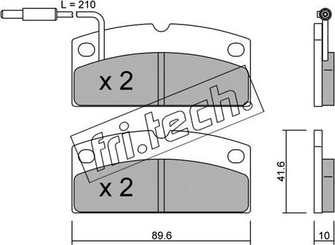 Fri.Tech. 783.1 - Тормозные колодки, дисковые, комплект www.autospares.lv