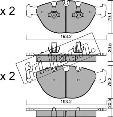 Fri.Tech. 787.0 - Bremžu uzliku kompl., Disku bremzes www.autospares.lv