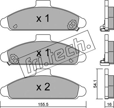 Fri.Tech. 739.0 - Bremžu uzliku kompl., Disku bremzes www.autospares.lv