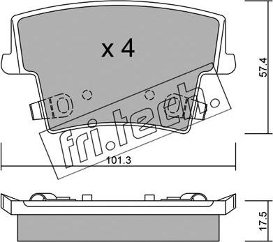 Fri.Tech. 734.0 - Bremžu uzliku kompl., Disku bremzes www.autospares.lv