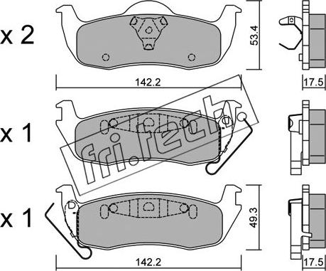 Fri.Tech. 736.0 - Bremžu uzliku kompl., Disku bremzes www.autospares.lv