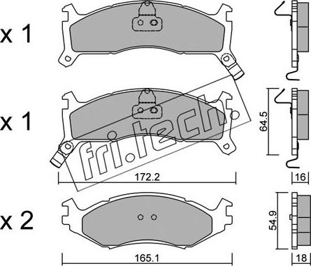 Fri.Tech. 730.0 - Bremžu uzliku kompl., Disku bremzes www.autospares.lv