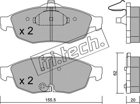 Fri.Tech. 731.0 - Bremžu uzliku kompl., Disku bremzes www.autospares.lv