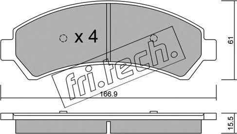 Fri.Tech. 737.0 - Bremžu uzliku kompl., Disku bremzes www.autospares.lv