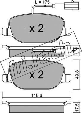 Fri.Tech. 720.1 - Bremžu uzliku kompl., Disku bremzes www.autospares.lv