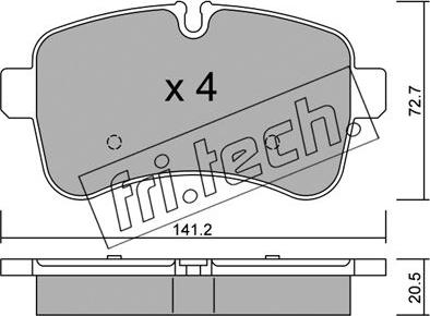 Fri.Tech. 727.0 - Bremžu uzliku kompl., Disku bremzes www.autospares.lv