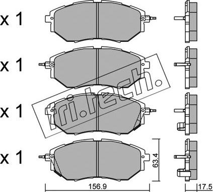 Fri.Tech. 779.0 - Bremžu uzliku kompl., Disku bremzes www.autospares.lv