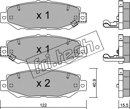 Fri.Tech. 775.0 - Bremžu uzliku kompl., Disku bremzes www.autospares.lv