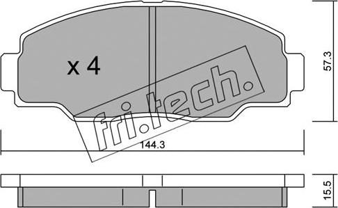 Fri.Tech. 771.0 - Bremžu uzliku kompl., Disku bremzes autospares.lv