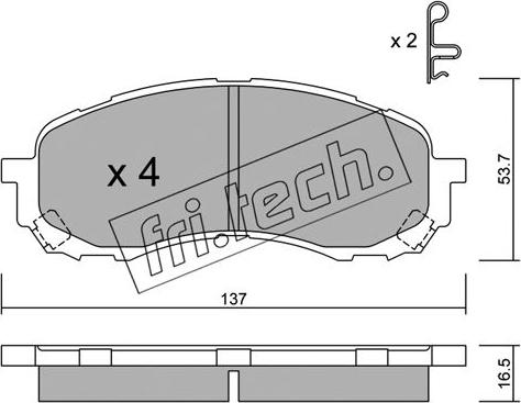 Fri.Tech. 778.0 - Bremžu uzliku kompl., Disku bremzes autospares.lv