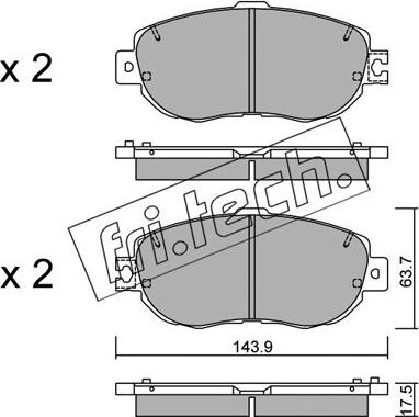 Fri.Tech. 772.1 - Bremžu uzliku kompl., Disku bremzes www.autospares.lv