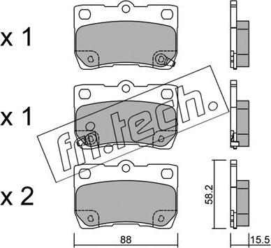 Fri.Tech. 777.0 - Bremžu uzliku kompl., Disku bremzes www.autospares.lv