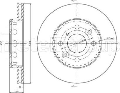 Fri.Tech. BD0412 - Bremžu diski www.autospares.lv