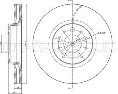 Fri.Tech. BD0554 - Bremžu diski www.autospares.lv