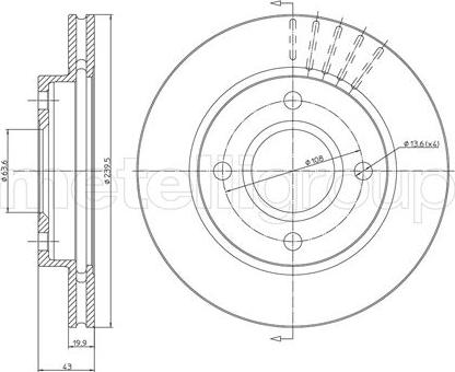 Fri.Tech. BD0246 - Тормозной диск www.autospares.lv