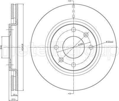 Fri.Tech. BD0257 - Тормозной диск www.autospares.lv